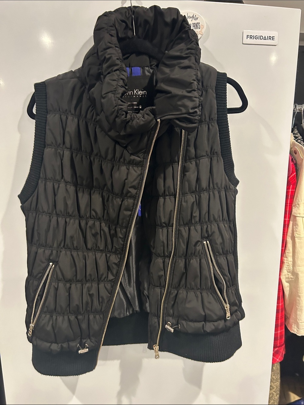 Calvin Klein Black Quilted High-Collar Puffer Vest
